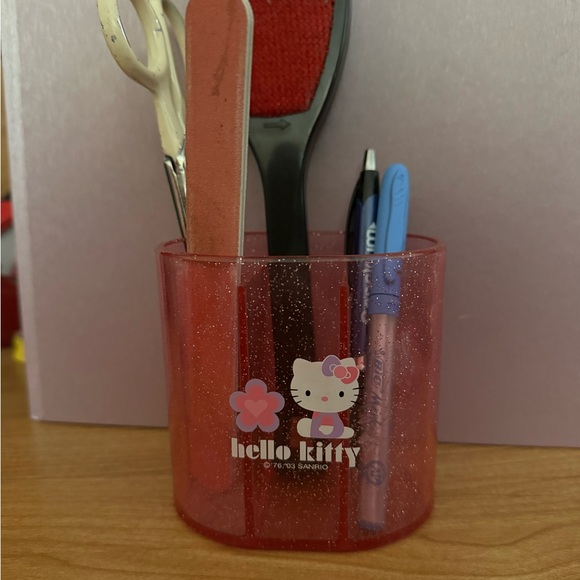 Vintage 2002/2003 Hello Kitty Pink Sparkle Desk Set - Picture 8 of 12